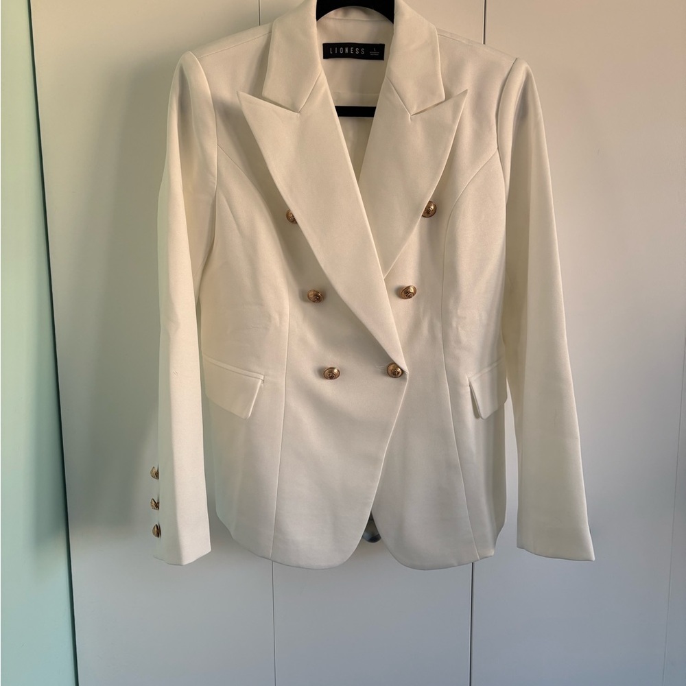 Lioness Ivory Blazer with Gold Buttons